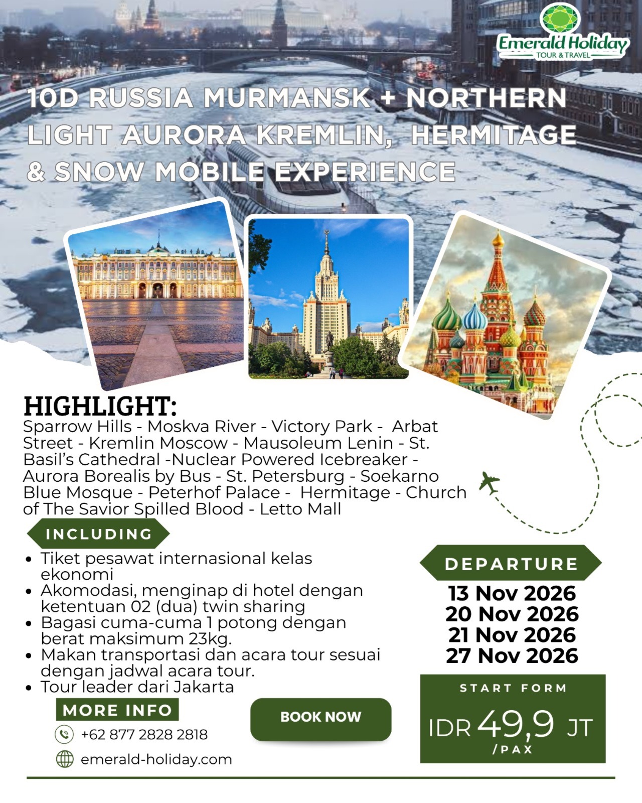 10D RUSSIA  13 - 27 NOV 26